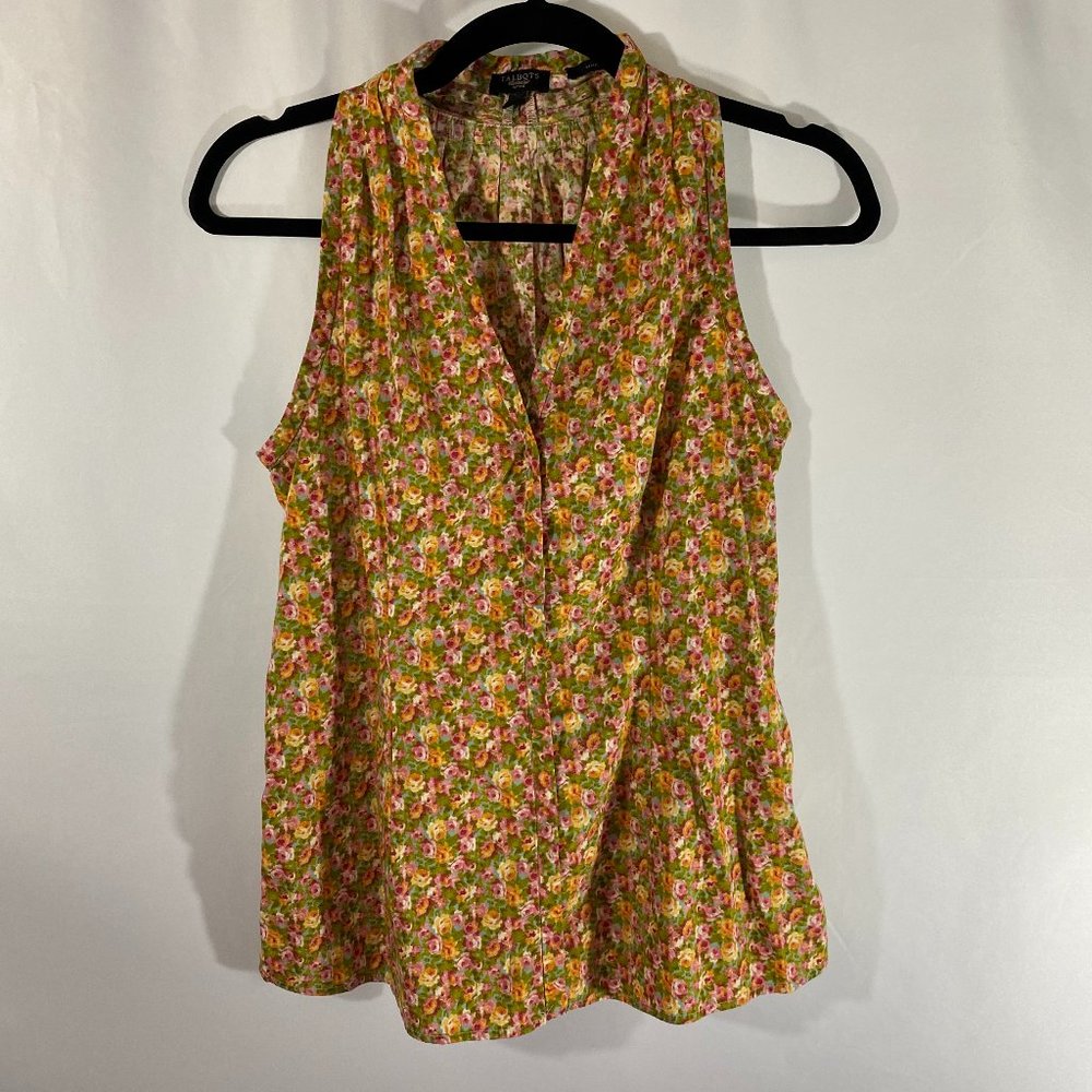 Talbots Petites Women's Floral Sleeveless Blouse